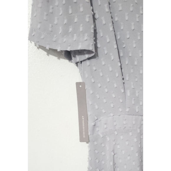 NWT Anthropologie Sunday In Brooklyn Textured Gray Chiffon Dress Size Small - Picture 8 of 16